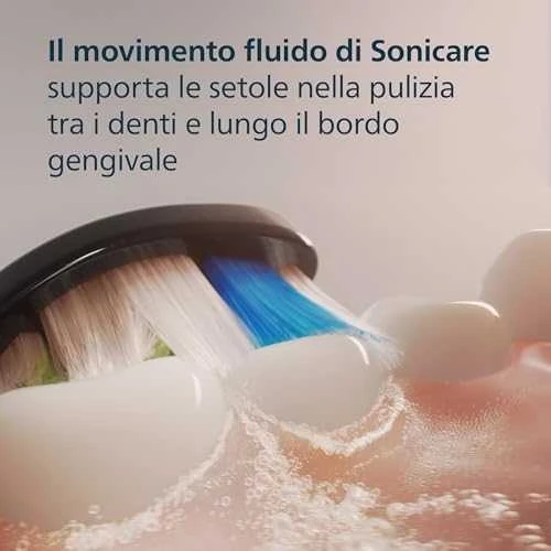 8 dalių šepetėlių galvučių pakuotė Philips Sonicare Optimal White HX6068/88, Juodos spalvos