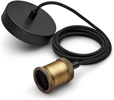 Sieninis šviestuvas Philips Vintage Cord pakabos laidas, šlifuotas auksas, E27