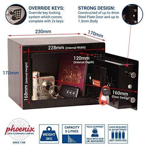 Phoenix Safe Phoenix Seifas Phoenix Seifas Seifas Home – Biuro skaitmeninis užraktas (SS0721E)