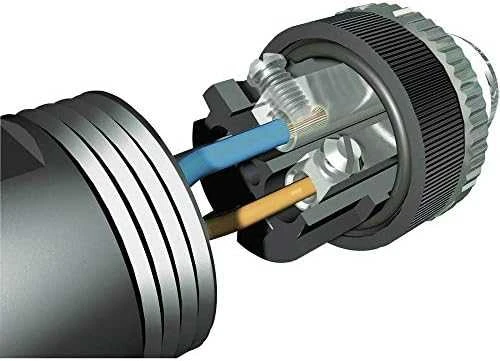 Phoenix Contact 3-pin tiesiai M8 kištukas lizdas žalvario jungtis 0, 14- 5 mm2 SACC- M 8FS- 3COM- SW (1506888)