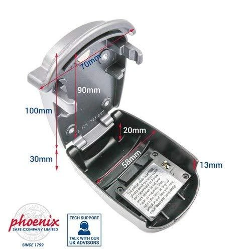 Phoenix Safe Phoenix Seifas, KS0001C kompanija, juoda, 65 x 35 x 100 mm