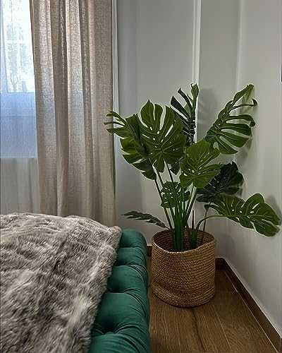 Beliani Dirbtinis augalas MONSTERA PLANT 113 cm Žalias