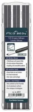 Pica BIG Dry refills, Aniline 2.0 grafito spalvos (keičiamos šerdelės) 12 vnt.