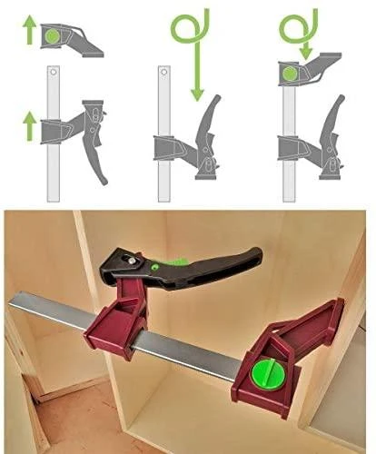 Greitos fiksacijos spaustuvas PAL plastikinis, 16cm*8, max 120kg PIHER