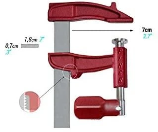 Spaustuvas PIHER Maxipress M 30cm, žiočių gylis 7cm, maks. 4000N
