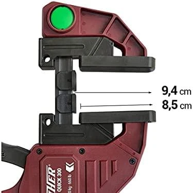 Greitos fiksacijos spaustuvas Piher Maxi Quick 9,4x45cm, maks. 300kg