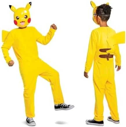 Jakks Pacific Karnavalinis kostiumas Pokemon Pikachu kostiumas geltonas Kigurumi maskuotė 109-126 cm (4-6 metai)