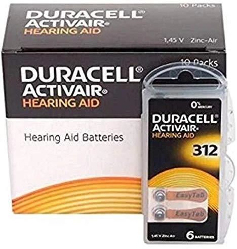 Duracell | A312/DA312/ZL312 | Zinc air cells | 6 pc(s)
