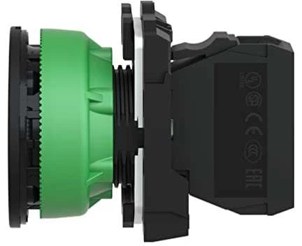 Schneider Electric Harmony XB5 Plokščias plastikinis mygtukas. žalia fi30 sklandžiai objektyvas integruotas LED 230…240 V AC XB5FVM3