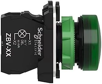 Schneider Electric 22mm žalias signalinis žibintas 24V AC / DC LED (XB5AVB3)
