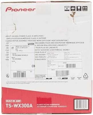 Pioneer TS-WX300A 30 cm ilgio aktyvusis žemųjų dažnių garsiakalbis 1300 W