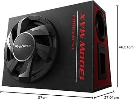 Pioneer TS-WX300A 30 cm ilgio aktyvusis žemųjų dažnių garsiakalbis 1300 W