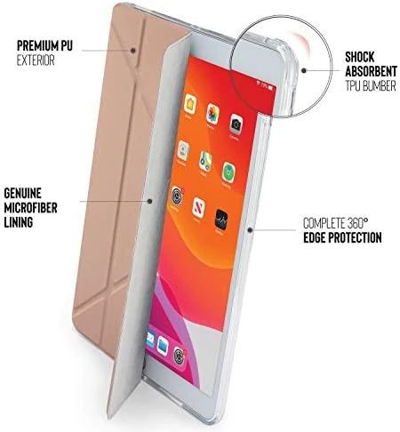 Pipetto Origami No1 Original dėklas, rose auksinis – Apple iPad 10.2 (2021/2020/2019)