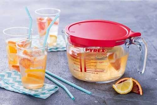 Matavimo indas su plastikiniu dangteliu 1 l PYREX