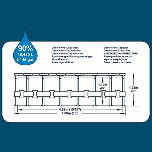 Bestway Stovas baseinui 488 cm x 122 cm, Power Steel Swim VISTA serijos BES