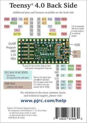 Teensy 4.0 ARM Cortex-M7, suderinamas su Arduino, SparkFun DEV-15583