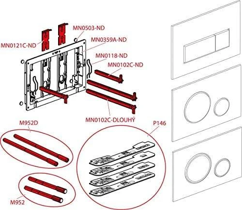 Alca plast vandens nuleidimo mygtukas Alcadrain M670, baltas