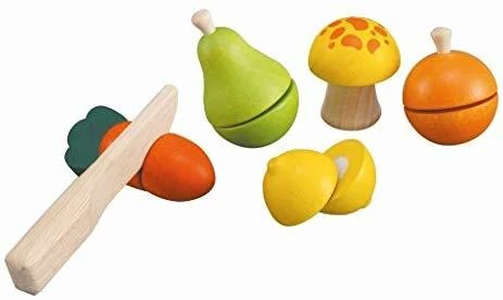 PlanToys lavinamoji priemonė - žaidimas "Vaisių ir daržovių rinkinys" (PT5337)
