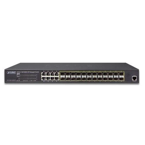 Šakotuvas PLANET GS-5220-16S8CR tinklo komutatorius su valdomu L2+ gigabito eternetu (10/100/1000) 1U Mėlyna