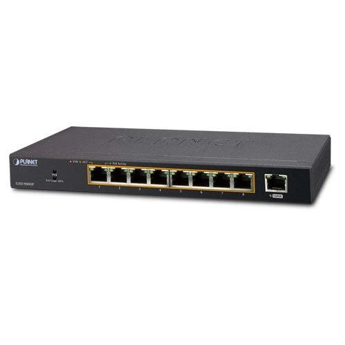 Šakotuvas Planet 8 prievadų 10/100/1000 Gigabit 802.3at POE Ethernet jungiklis ir 1 prievado Gigabit Ethernet jungiklis (120 W POE biudžetas su išoriniu maitinimo šaltiniu)