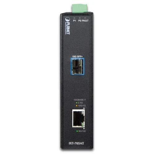 Šviesolaidinis keitiklis Planet Media konverteris Planet IXT-705AT 10GB RJ45->10GB R SFP+ Industrial