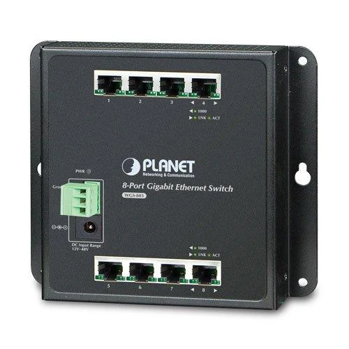 Šakotuvas PLANET WGS-803 tinklo komutatorius Ne-valdomas L2 Gigabit Ethernet (10/100/1000) Juoda
