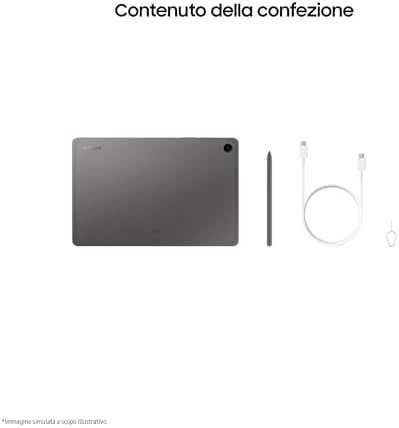 Planšetinis kompiuteris Samsung X516B Galaxy Tab S9 FE 10.9 5G 128GB, Pilkos spalvos