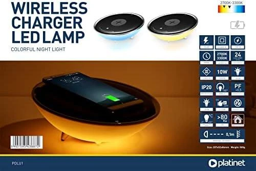 Belaidis kroviklis-LED lempa Platinet PDLU1, baltas