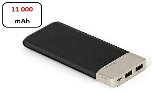 Platinet maitinimo blokas Odinis 11000mAh 2.1A 2xUSB Li-Po, juodas (43793)