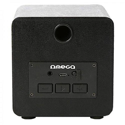 Bluetooth nešiojamas garsiakalbis OMEGA WOODEN OG60A (MicroSD, laisvų rankų įranga, AUX,FM) pilkas