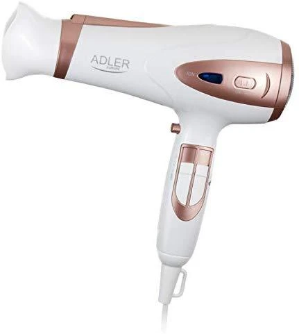 Adler | Plaukų džiovintuvas | AD 2248 | 2400 W | Number of temperature settings 3 | Ionic function | Diffuser nozzle | Baltas
