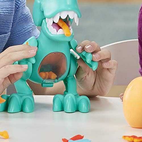 Hasbro Play-Doh plastelinas, valgantis dinozauras (F1504)