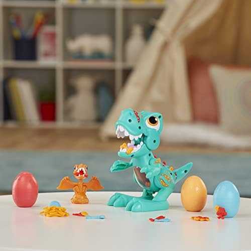 Hasbro Play-Doh plastelinas, valgantis dinozauras (F1504)