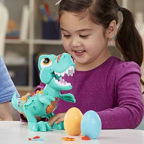 Hasbro Play-Doh plastelinas, valgantis dinozauras (F1504)