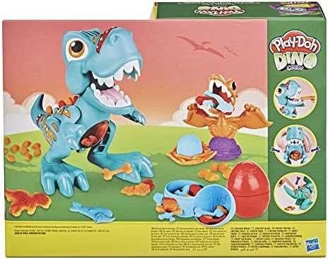 Hasbro Play-Doh plastelinas, valgantis dinozauras (F1504)