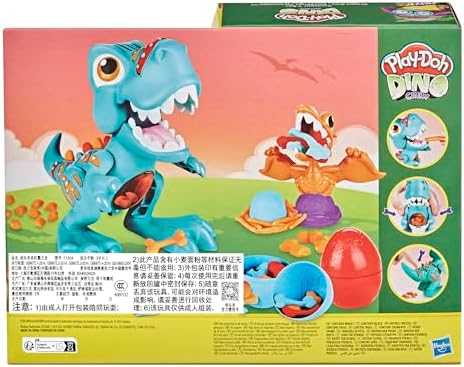 Hasbro Play-Doh plastelinas, valgantis dinozauras (F1504)
