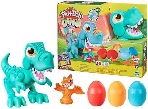 Hasbro Play-Doh plastelinas, valgantis dinozauras (F1504)