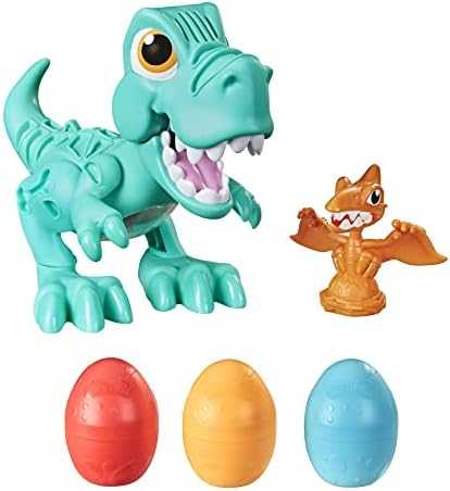 Hasbro Play-Doh plastelinas, valgantis dinozauras (F1504)