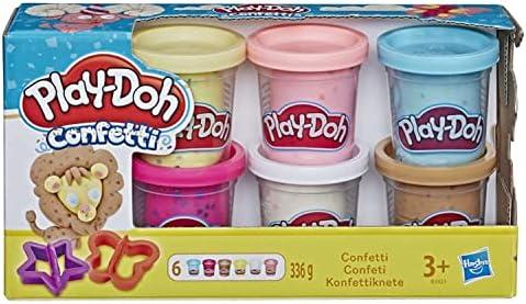 PLAY-DOH CASTRY RINKINYS KONFETI PASTA 6 VAMZTELIŲ VAMZTELIŲ PRIEDAI