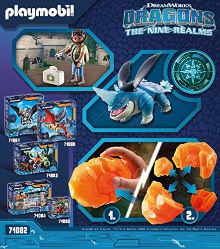 71082 PLAYMOBIL® Drakonai. Devyni karalysčių – Plowhorn ir D'Angelo