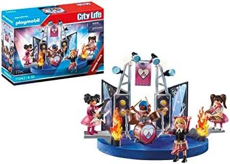Žaislų rinkinys - Playmobil 71042 City Life Music Band (Playmobil, muzikantai, instrumentai)