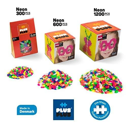 Plus Plus Klocki plastikowe PlusPlus Mini Neon 300 el.