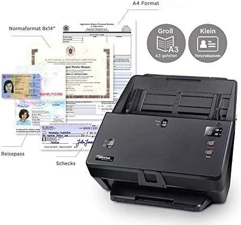 Plustek SmartOffice PT2160 600 x 600 DPI ADF skeneris Juoda A3