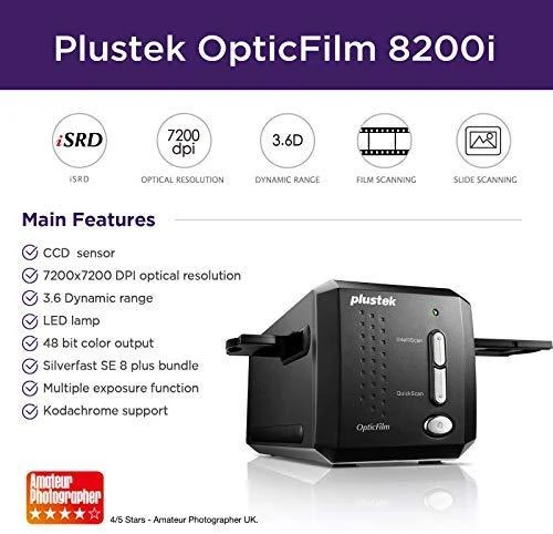 Skeneris Plustek OpticFilm 8200I-SE, 7200dpi