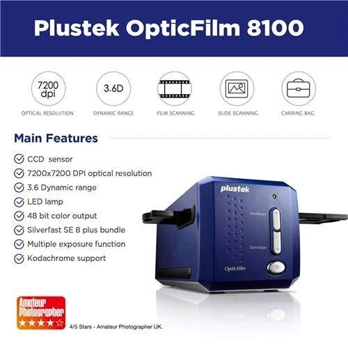 Skeneris Skaner Plustek OpticFilm 8100 CCD (PLUSOF8100)