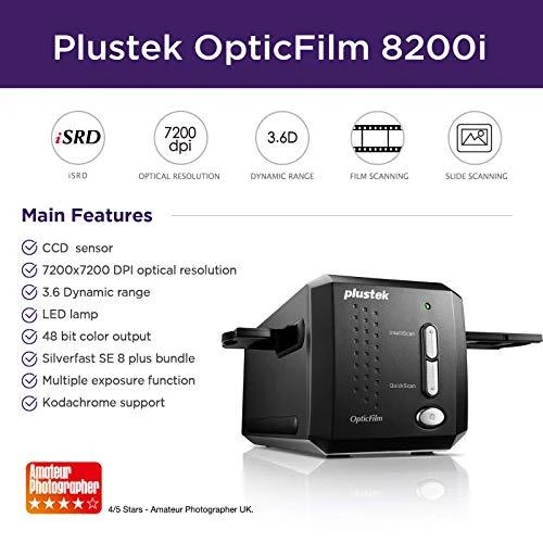 Skeneris Plustek OpticFilm 8200I-SE, 7200dpi