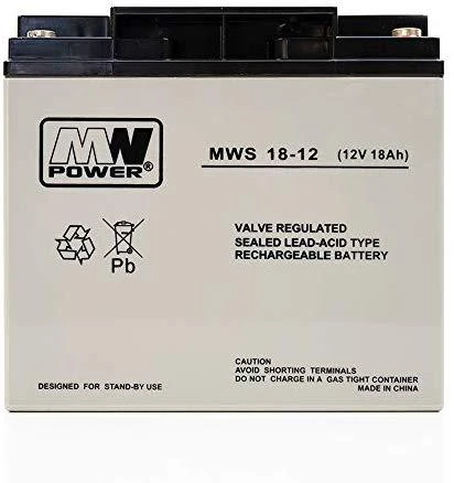 Mpl Power Elektro Mw Power MWPower MWS 12V 18Ah M5(T13) AGM akumuliatorius, 5 metai
