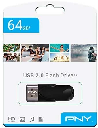 Pny Technologies PNY Attaché 4 2.0 64GB USB atmintinė USB A tipo Juodas