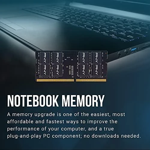 RAM Nešiojamojo kompiuterio atmintis PNY Performance, SODIMM, DDR4, 16 GB, 3200 MHz, CL22 (MN16GSD43200-TB)