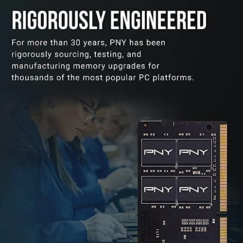 RAM Nešiojamojo kompiuterio atmintis PNY Performance, SODIMM, DDR4, 16 GB, 3200 MHz, CL22 (MN16GSD43200-TB)
